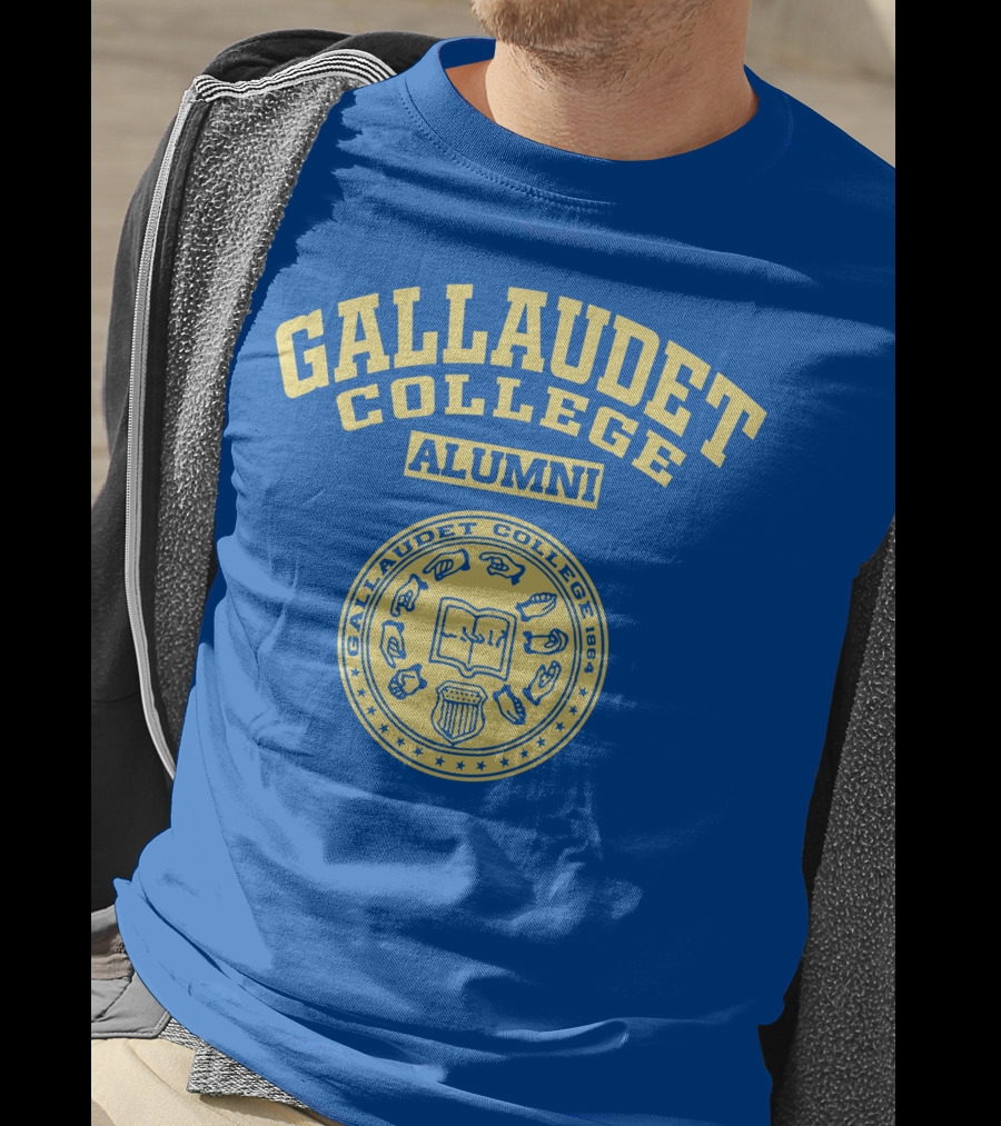 Gallaudet College Alumni 1864 Seal With Sign Language Symbols T-Shirt