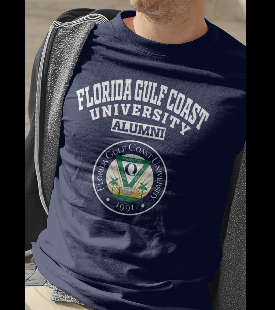 Florida Gulf Coast University Alumni Logo 1991 Crest T-Shirt
