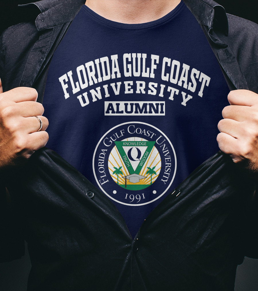 Florida Gulf Coast University Alumni Logo 1991 Crest T-Shirt