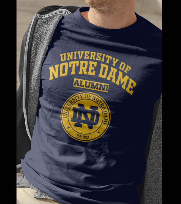 University Of Notre Dame Alumni Logo EST. 1842 T-Shirt