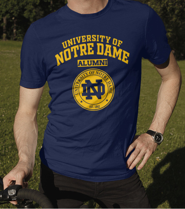 University Of Notre Dame Alumni Logo EST. 1842 T-Shirt