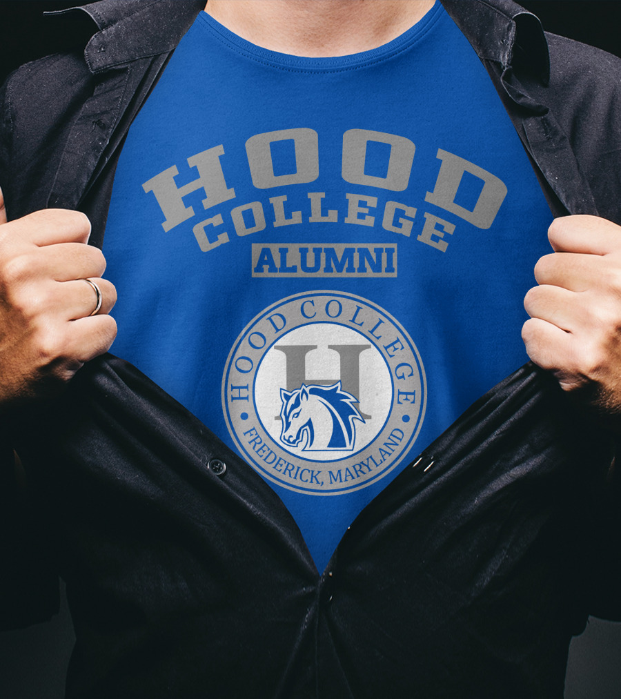 Hood College Alumni Frederick Maryland Logo Horse Emblem T-Shirt