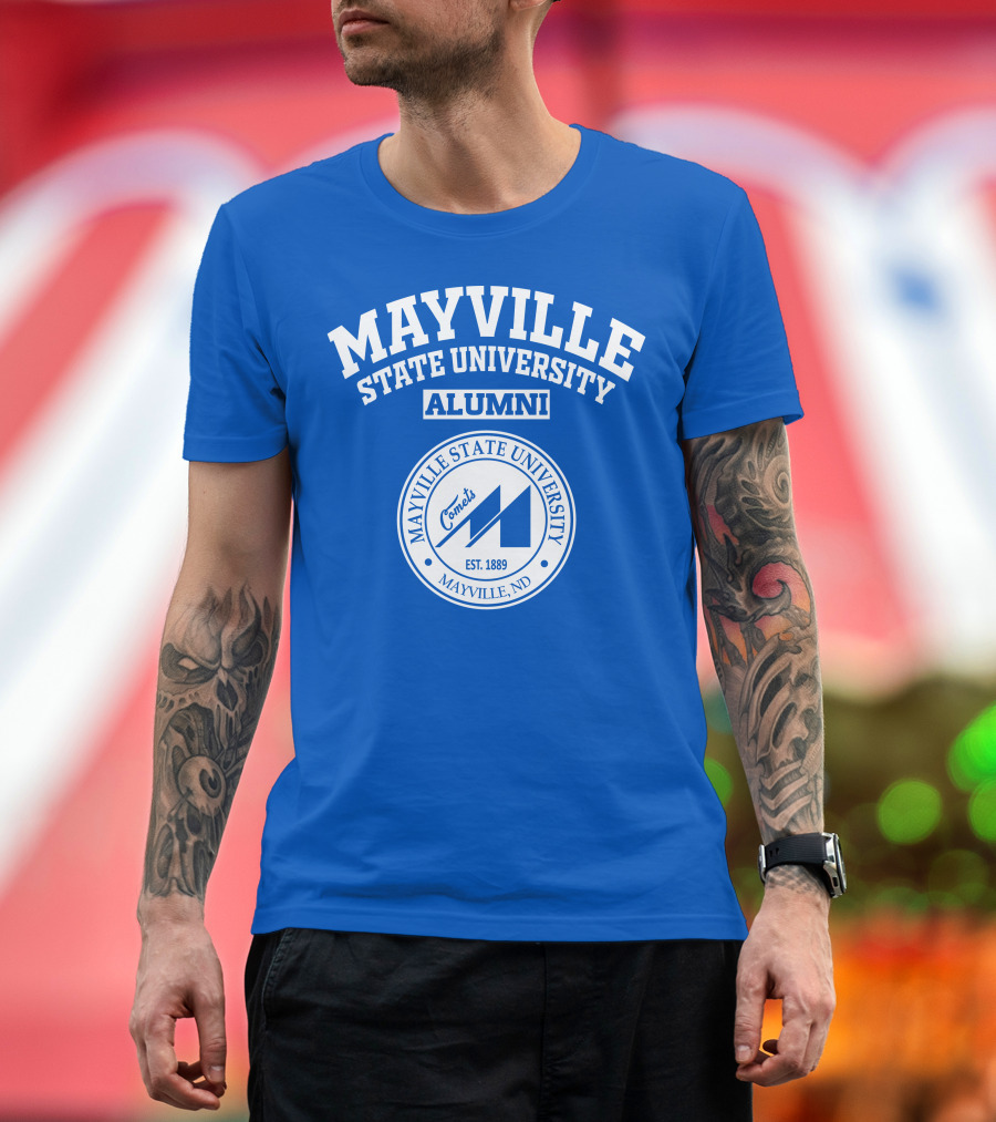 Mayville State University Alumni Comets Logo Est. 1889 Mayville ND T-Shirt