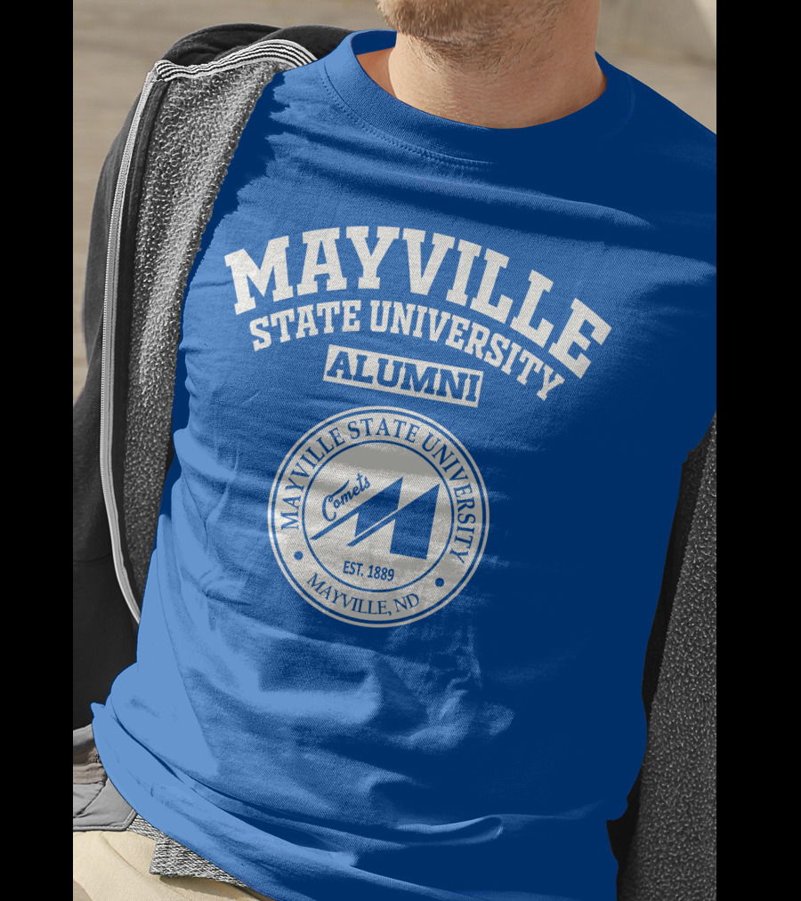 Mayville State University Alumni Comets Logo Est. 1889 Mayville ND T-Shirt