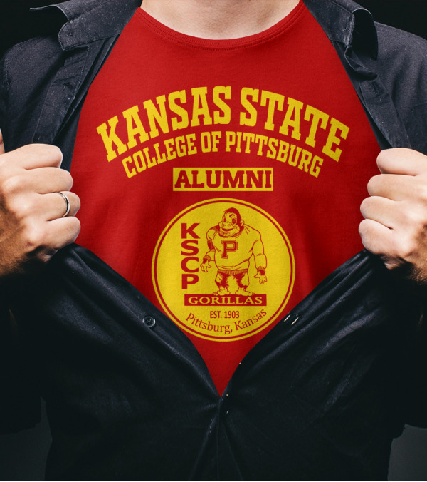 Kansas State College Of Pittsburg Alumni Gorillas KSCP Est. 1903 Pittsburg Kansas T-Shirt
