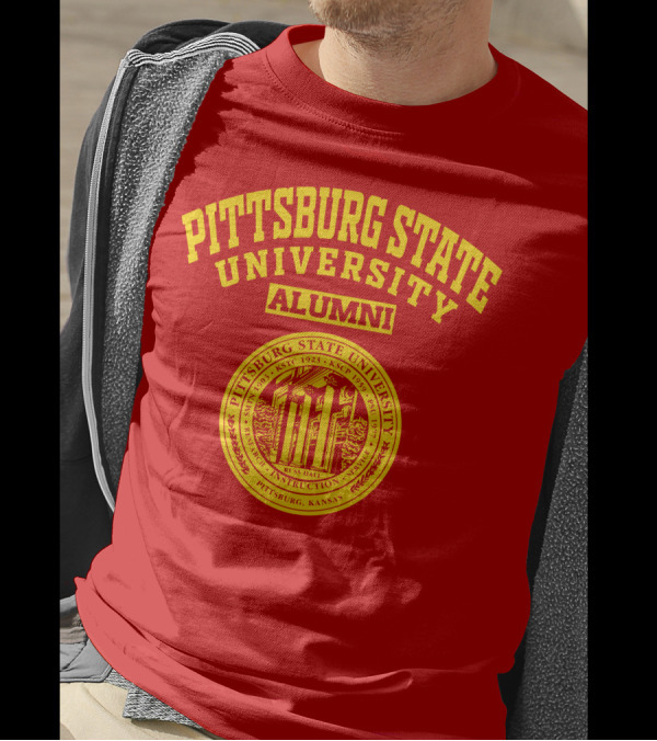 Pittsburg State University Alumni Seal Pittsburg Kansas Russ Hall T-Shirt