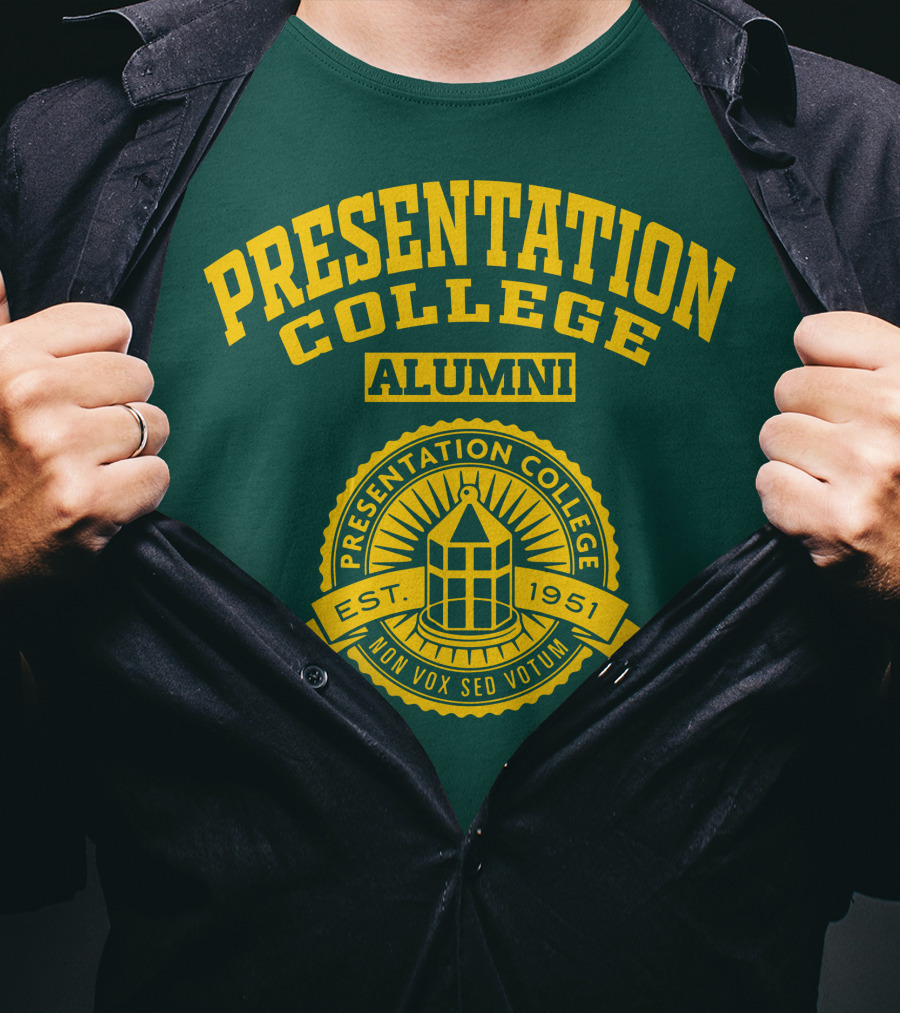 Presentation College Alumni Est. 1951 Mon Vox Sed Votum T-Shirt