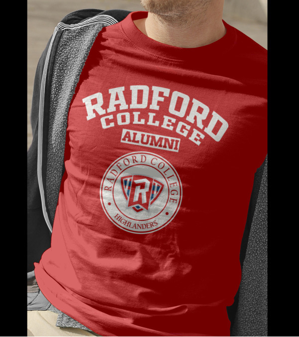 Radford College Alumni Highlanders Red Logo Emblem T-Shirt