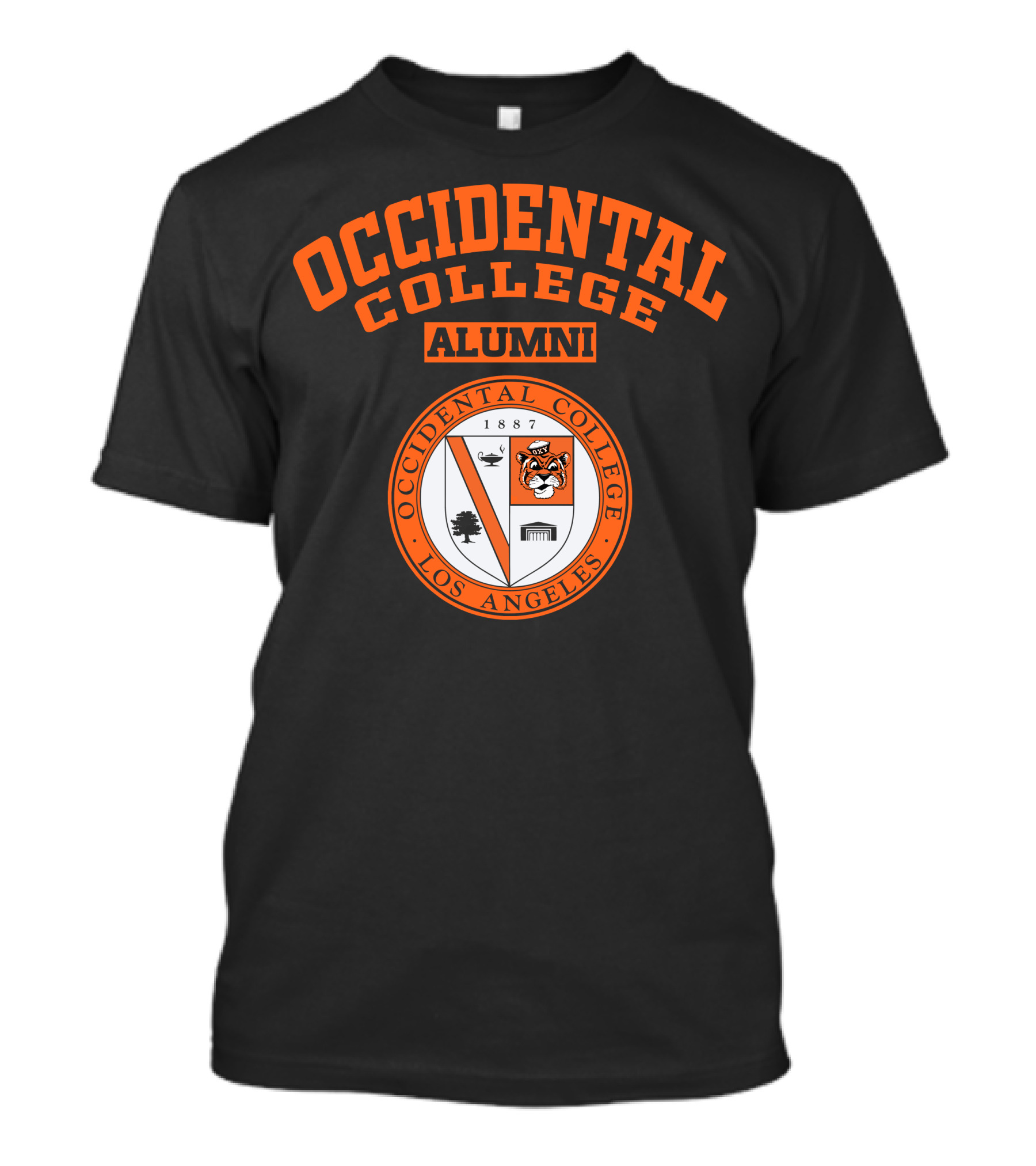 Occidental College Alumni Logo Seal Los Angeles Tiger 1887 T-Shirt