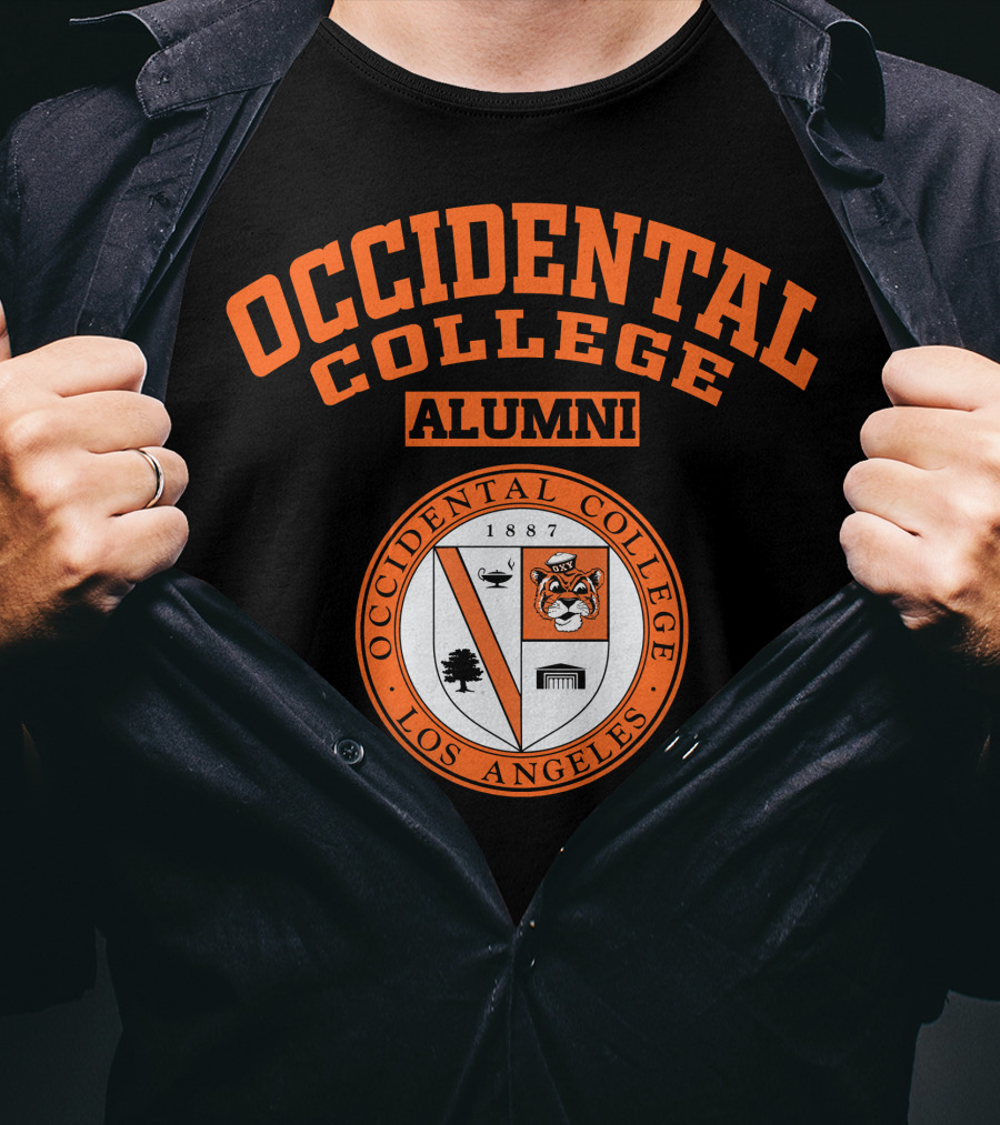 Occidental College Alumni Logo Seal Los Angeles Tiger 1887 T-Shirt