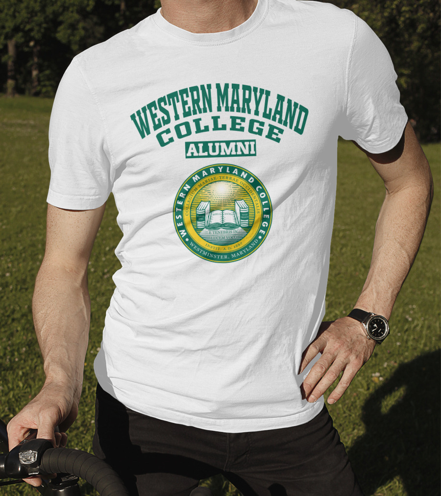 Western Maryland College Alumni Westminster Seal E Tenebris In Lucem Voco T-Shirt