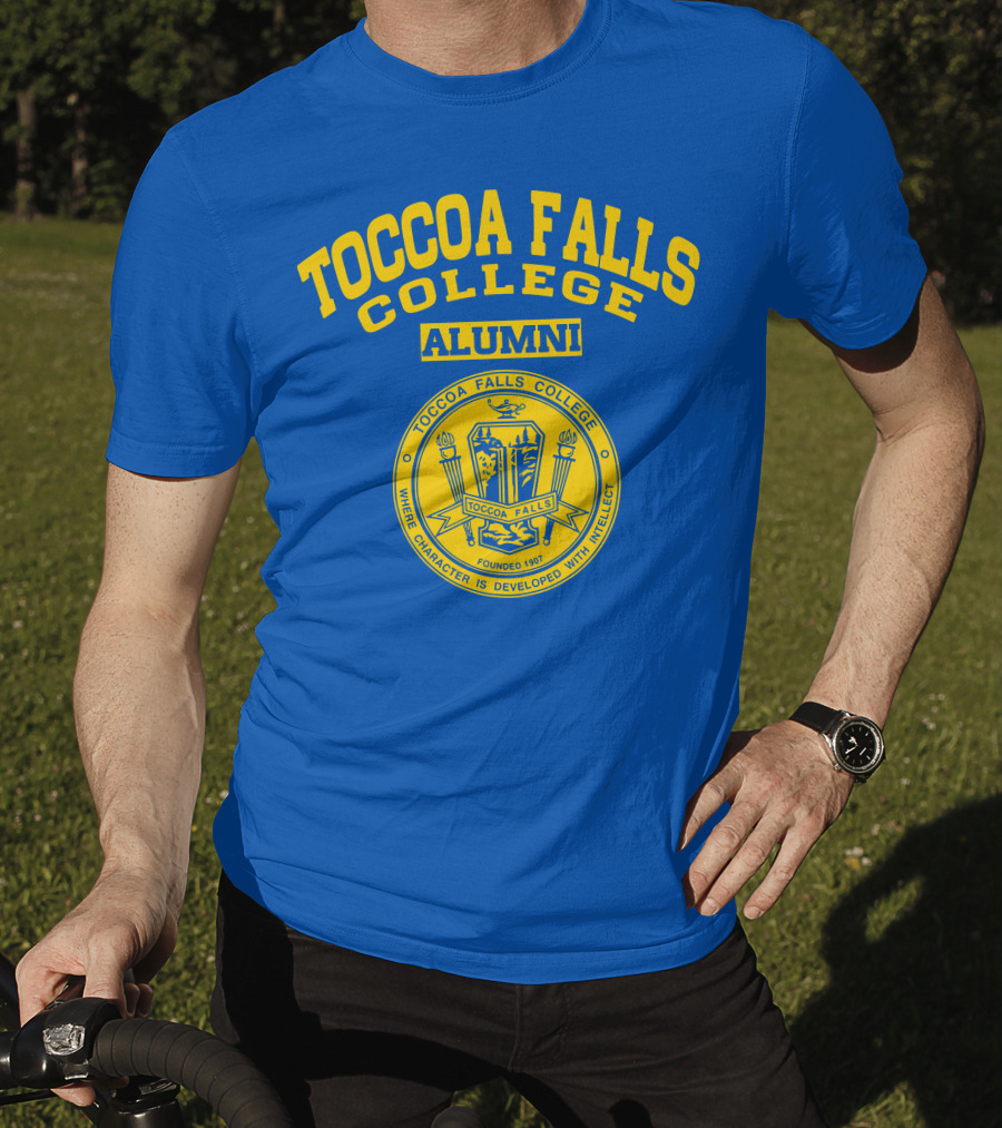 Toccoa Falls College Alumni Where Character Is Developed With Intellect Seal T-Shirt