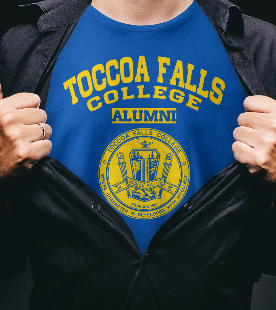 Toccoa Falls College Alumni Where Character Is Developed With Intellect Seal T-Shirt