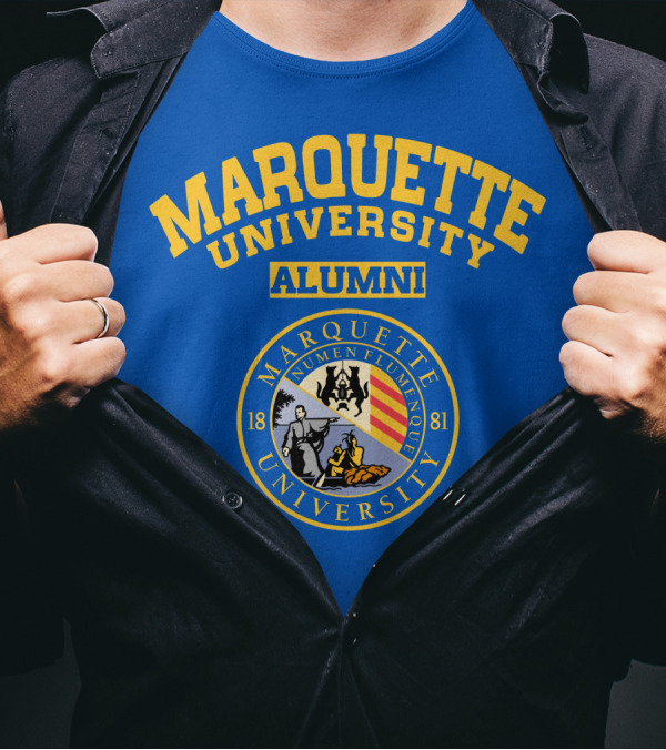 Marquette University Alumni Seal Numen Flumenque 1881 T-Shirt