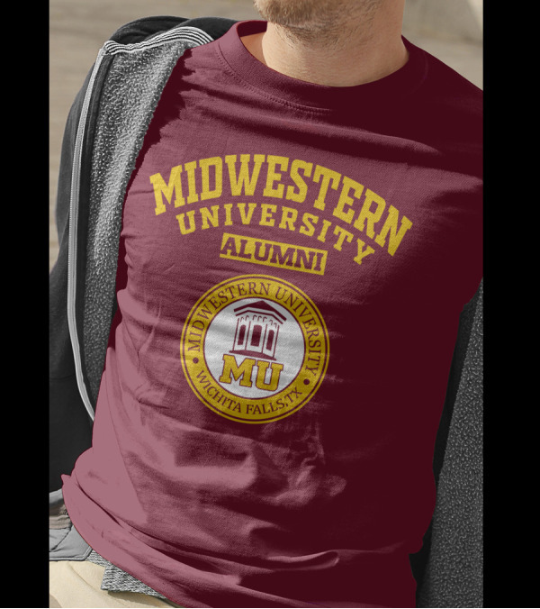 Midwestern University Alumni Badge Wichita Falls TX MU T-Shirt