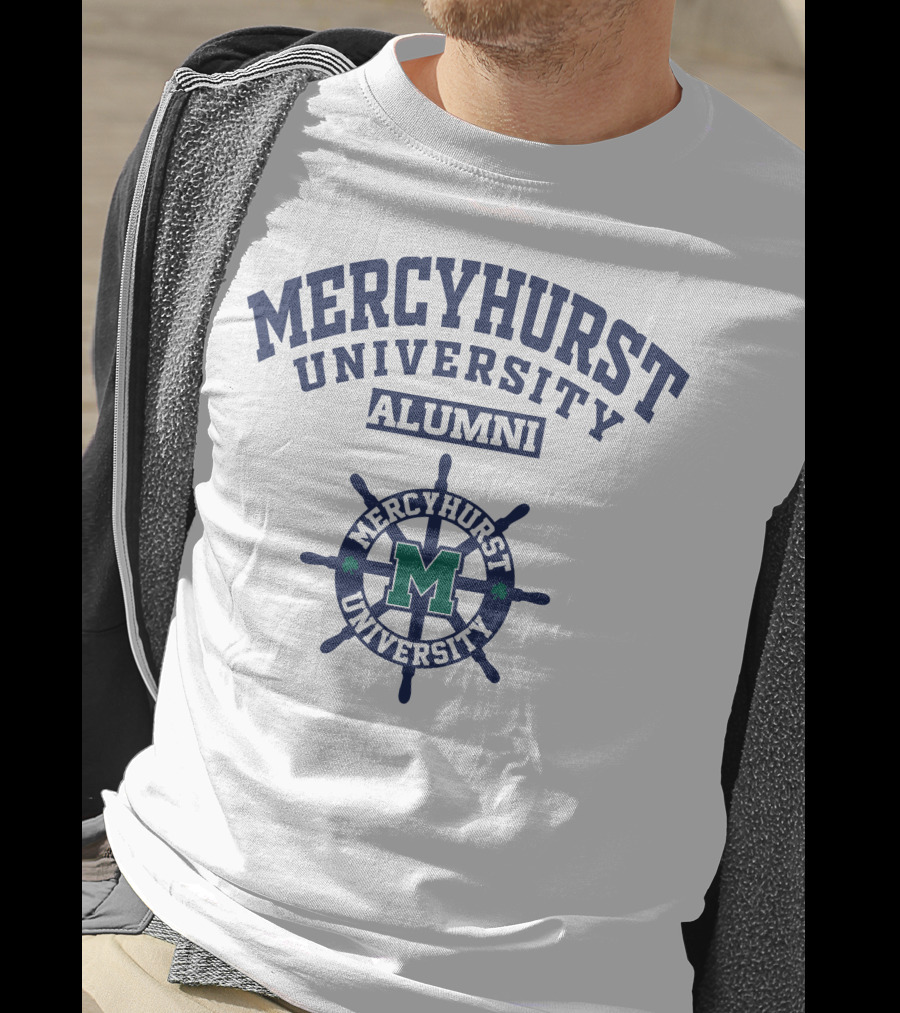 Mercyhurst University Alumni Wheel Logo With M T-Shirt