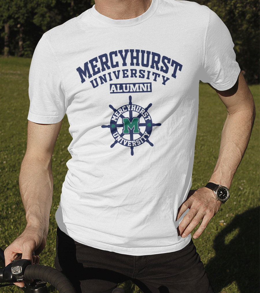 Mercyhurst University Alumni Wheel Logo With M T-Shirt