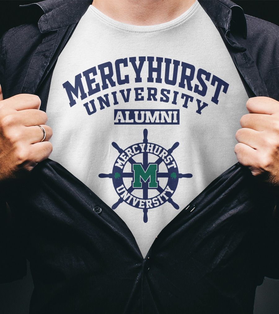 Mercyhurst University Alumni Wheel Logo With M T-Shirt