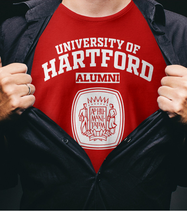University Of Hartford Alumni AP Humanitatem Crest T-Shirt