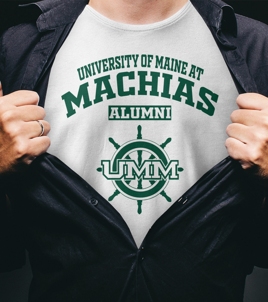 University Of Maine At Machias UMM Alumni Ship Wheel T-Shirt