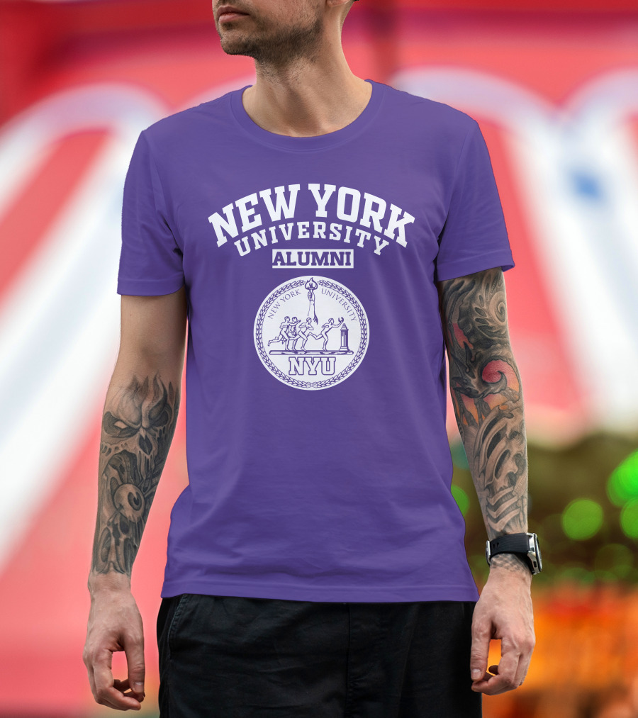 New York University Alumni NYU Seal Purple T-Shirt