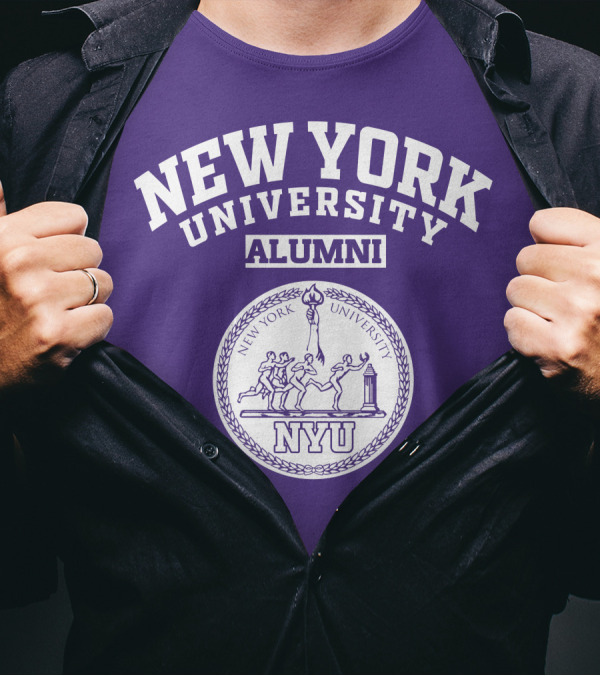 New York University Alumni NYU Seal Purple T-Shirt