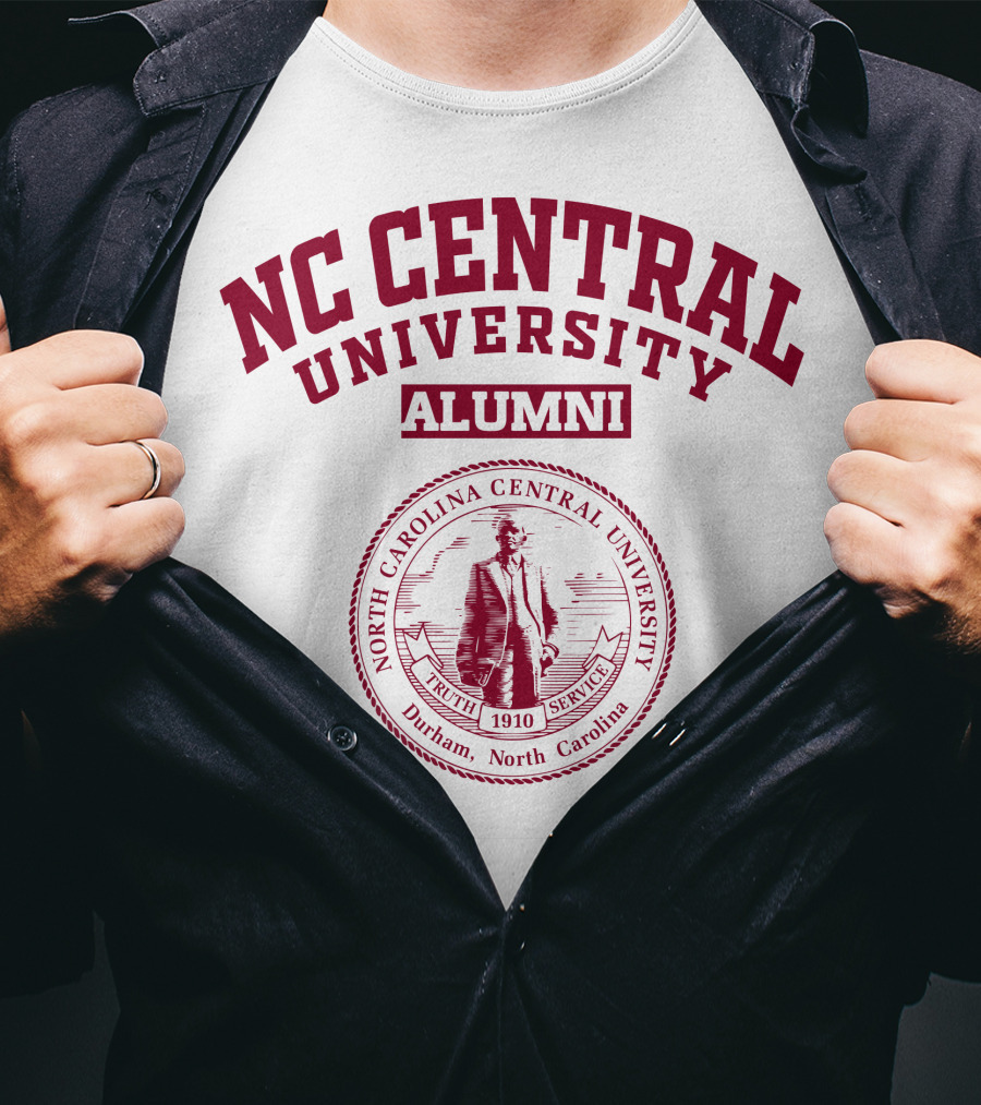 NC Central University Alumni North Carolina Central University Seal Durham 1910 Truth Service T-Shirt
