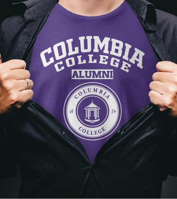 Columbia College Alumni 1854 Purple T-Shirt