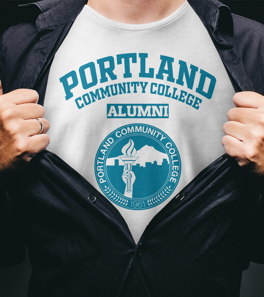 Portland Community College Alumni 1961 Torch Emblem T-Shirt