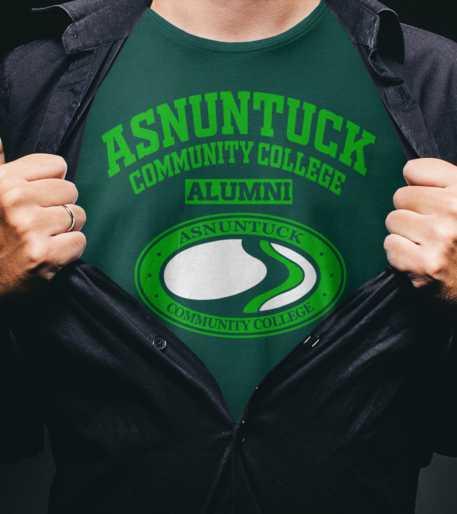 Asnuntuck Community College Alumni With Oval Emblem T-Shirt