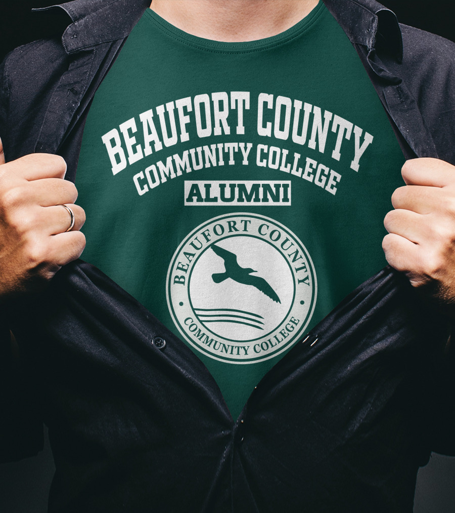 Beaufort County Community College Alumni Seal With Bird And Waves T-Shirt