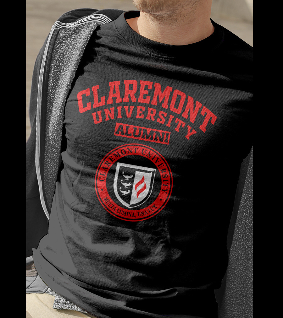 Claremont University Alumni Multa Lumina Una Lux Shield T-Shirt