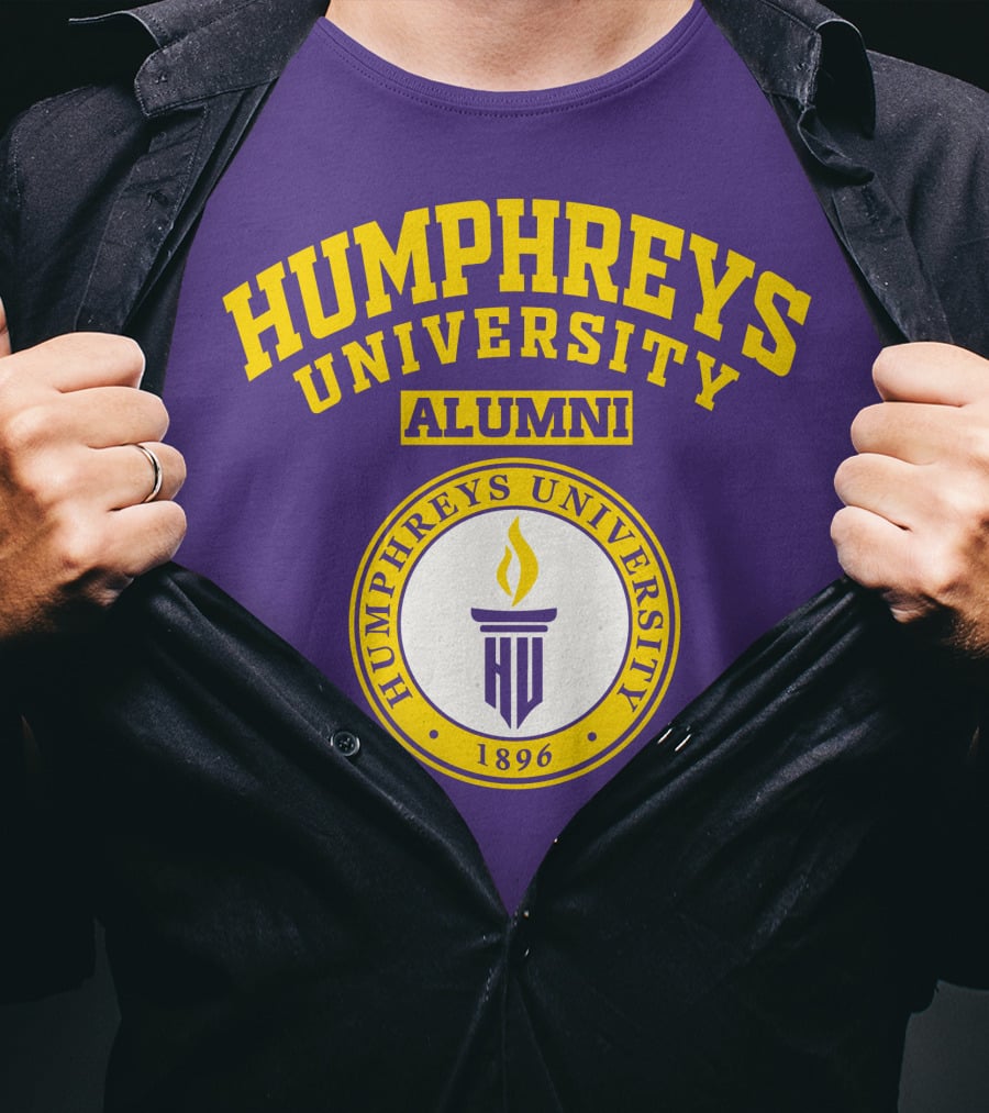 Humphreys University Alumni 1896 Torch Emblem T-Shirt