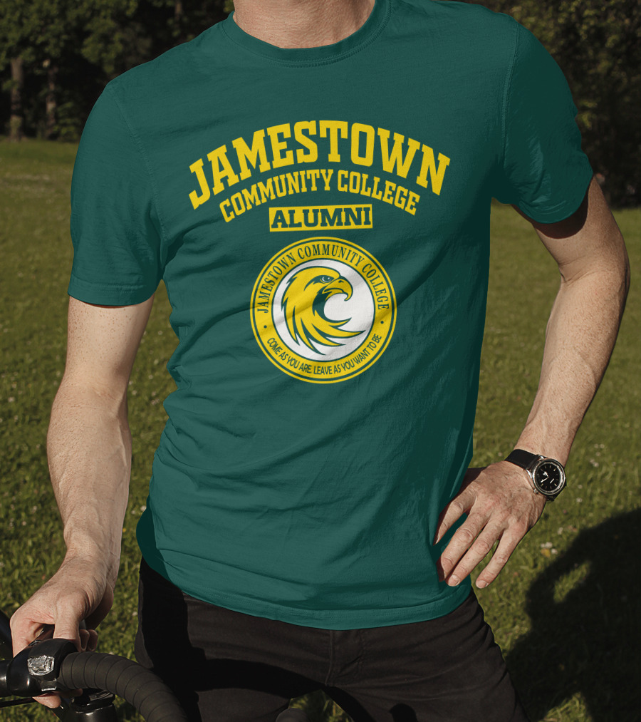 Jamestown Community College Alumni Eagle Logo Come As You Are Leave As You Want To Be T-Shirt