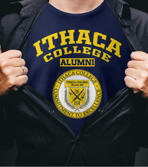 Ithaca College Alumni Commitment To Excellence Founded 1892 Emblem T-Shirt