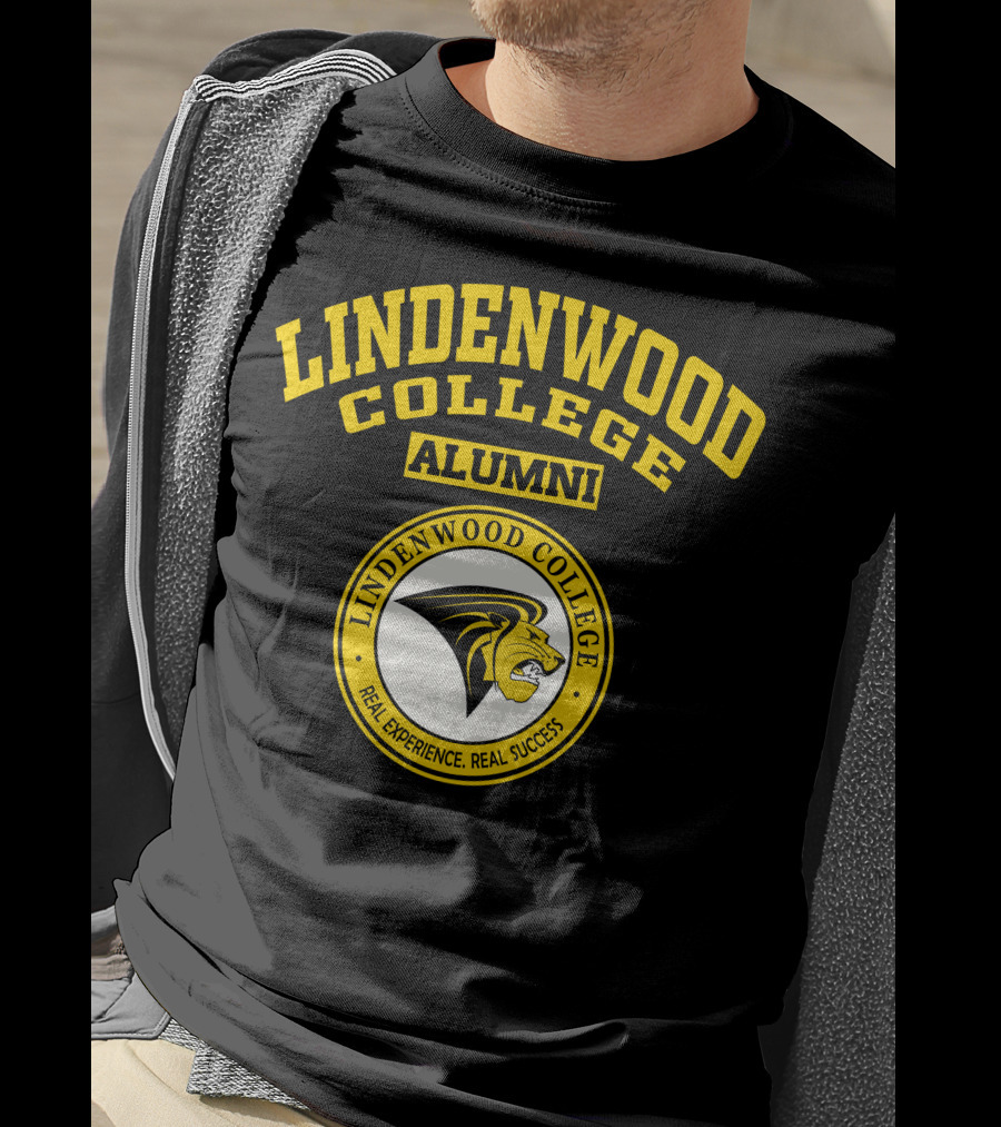 Lindenwood College Alumni Real Experience Real Success Lion T-Shirt