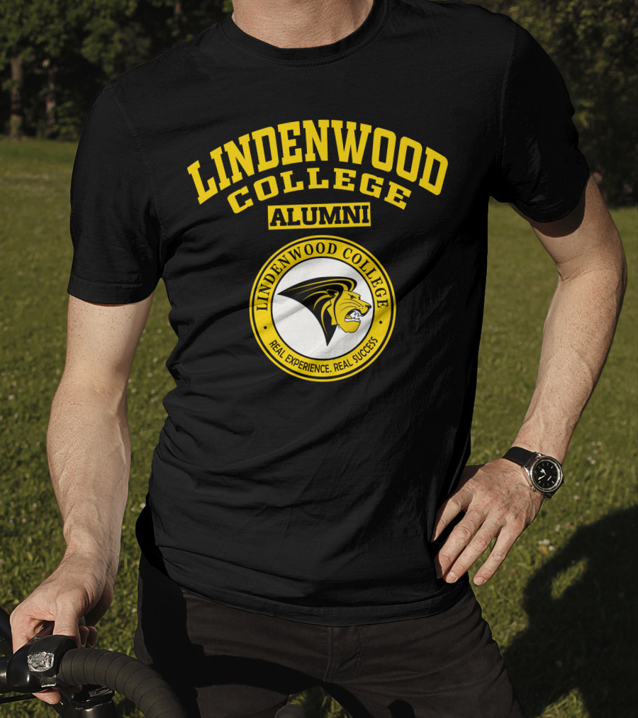 Lindenwood College Alumni Real Experience Real Success Lion T-Shirt