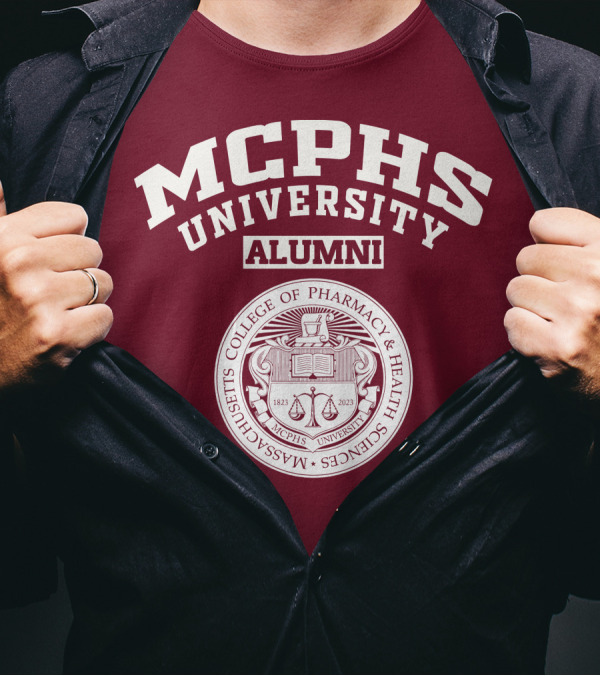MCPHS University Alumni Massachusetts College Of Pharmacy And Health Sciences Seal T-Shirt