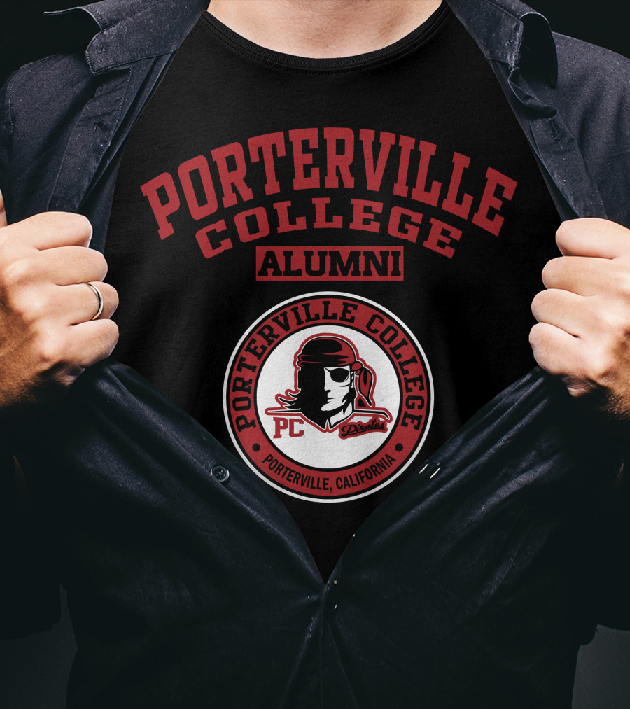 Porterville College Alumni California PC Pirate T-Shirt