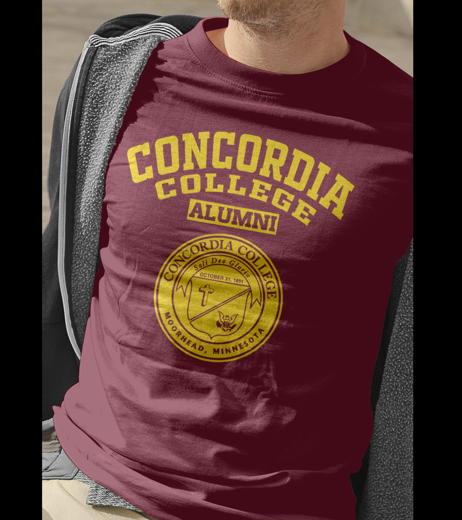 Concordia College Alumni Moorhead Minnesota Seal Soli Deo Gloria October 31 1891 T-Shirt