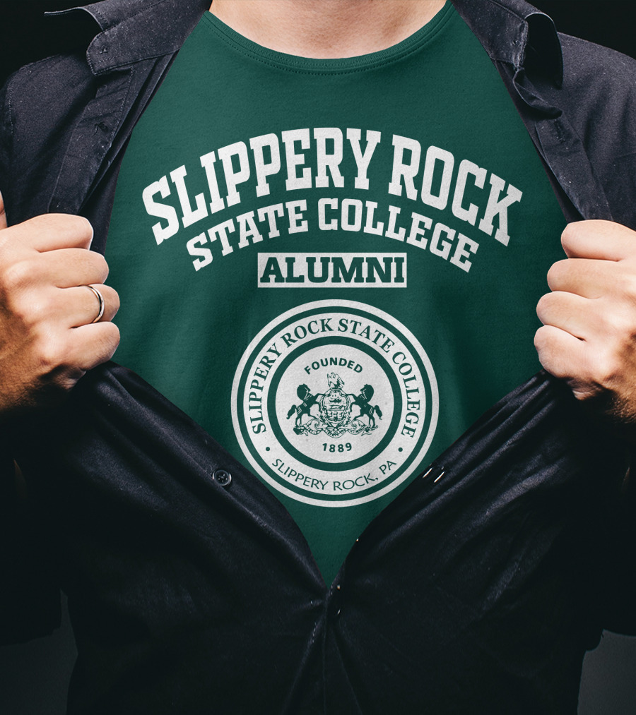 Slippery Rock State College Alumni Founded 1889 Seal Slippery Rock PA T-Shirt