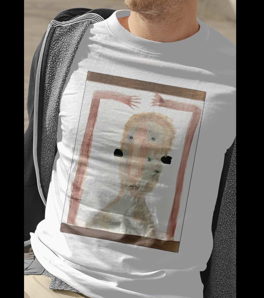 Andrew Leezus Pink Boogeyman Surreal Expressionist Character With Abstract Features T-Shirt