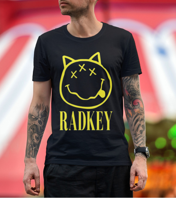 Premium T-Shirt: Radkey Punk Rock Cat Face T-Shirt Radkey Punk Rock Cat Face T-Shirt
