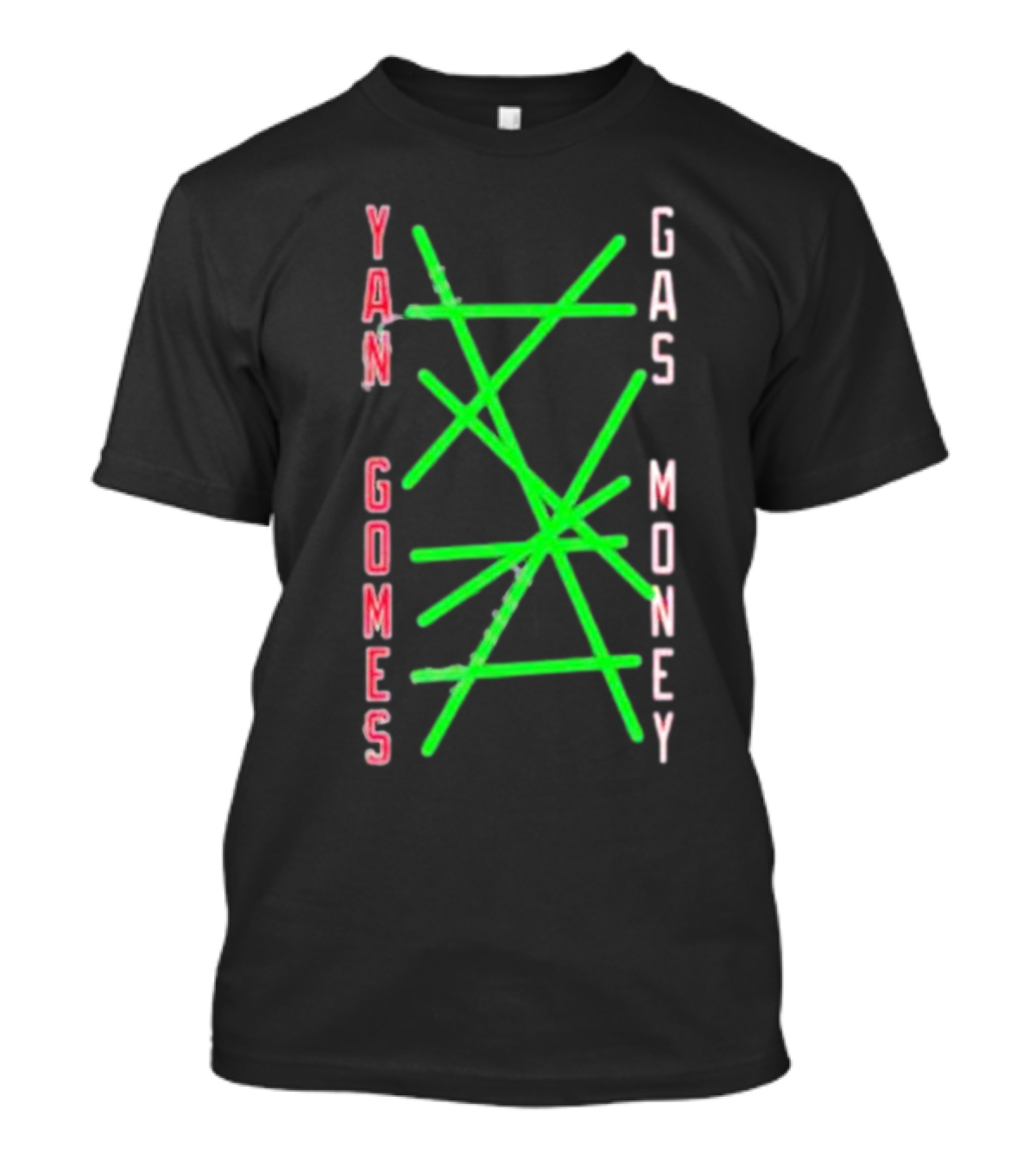 Yan Gomes Gas Money Neon Green Abstract Baseball T-Shirt