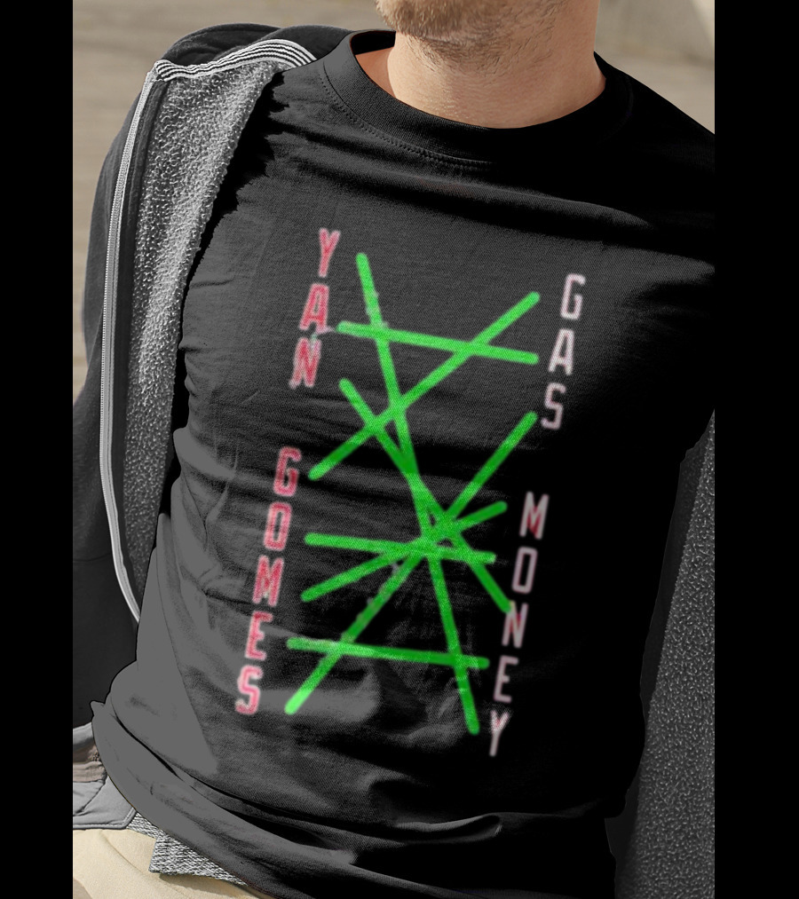 Yan Gomes Gas Money Neon Green Abstract Baseball T-Shirt