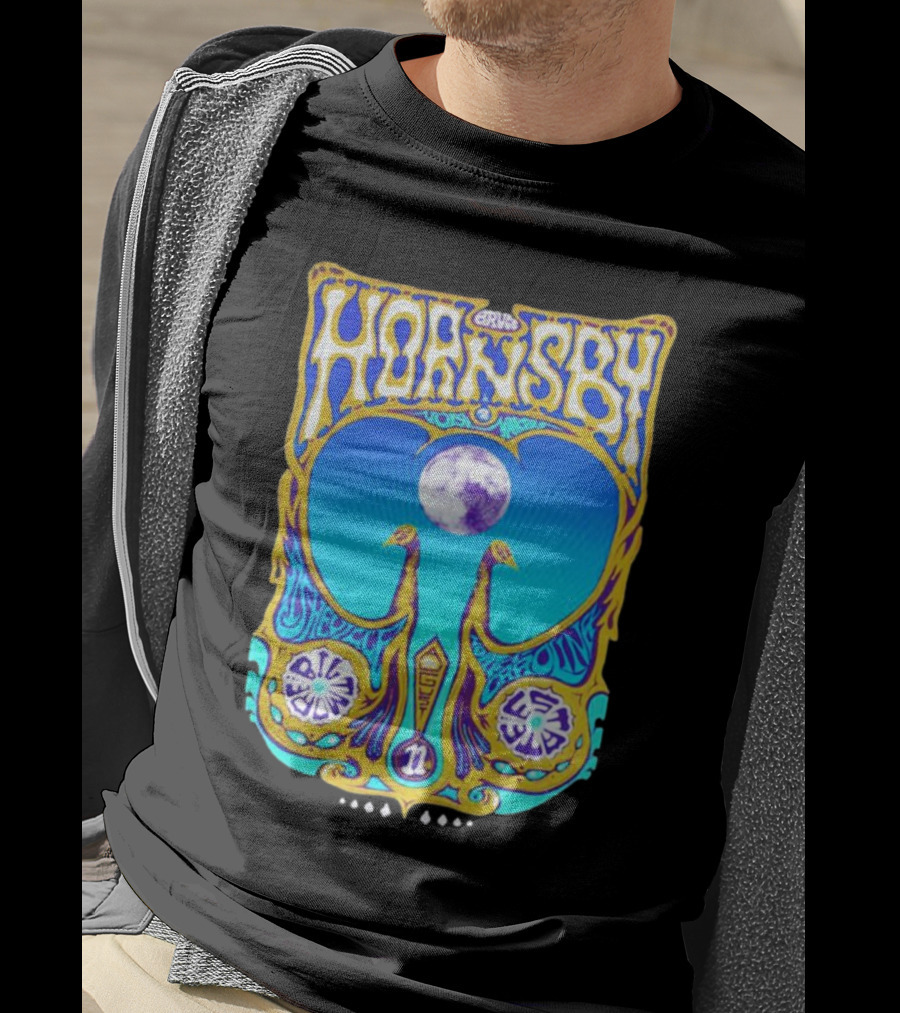 Bruce Hornsby Vintage Music Art With New York Psychedelic Blue Moon T-Shirt
