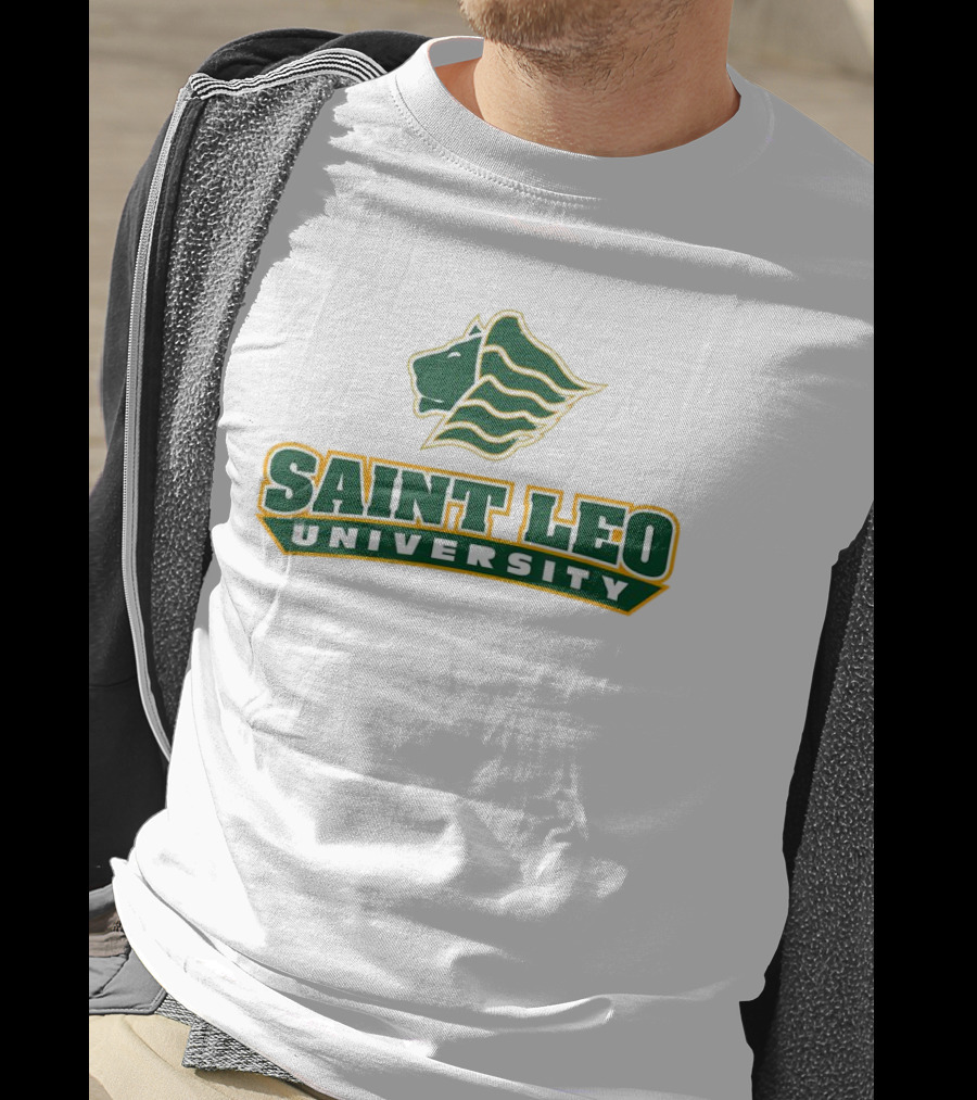 Saint Leo University Lions Logo Green And Gold T-Shirt