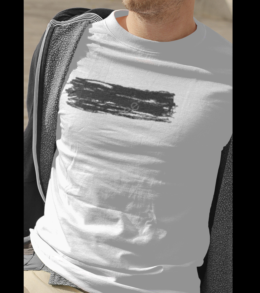 Teddysphotos Yellow Subtract Black Brushstroke Iconic T-Shirt