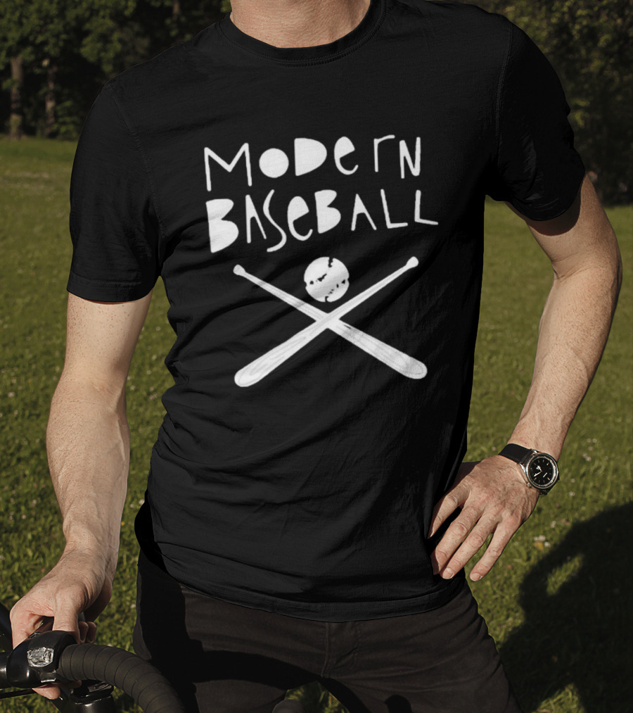 Modern Baseball Crossed Bats And Ball T-Shirt