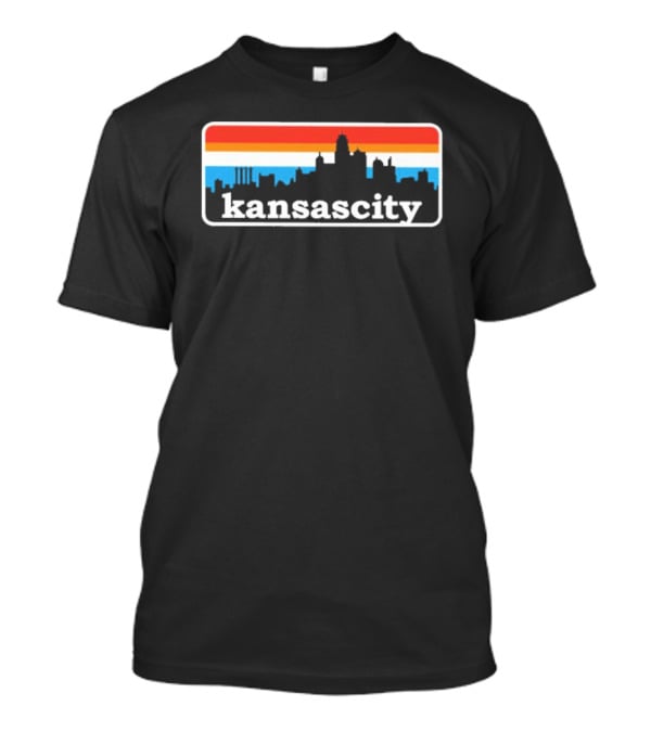 Kansas City Skyline Retro Colors T-Shirt